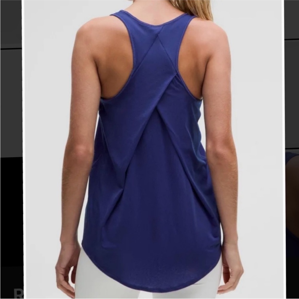 Lululemon Athletica Essential Tank Pleated in Color Larkspur